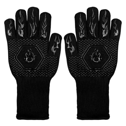 Ennoxwi Grillhandschuhe Hitzebeständig Barbecue Gloves Heat Resistant with 500°C Fireproof for Cooking BBQ Ennoxwi Grillhandschuhe Hitzebeständig Barbecue Gloves Heat Resistant with 500°C Fireproof for Cooking BBQ von Ennoxwi
