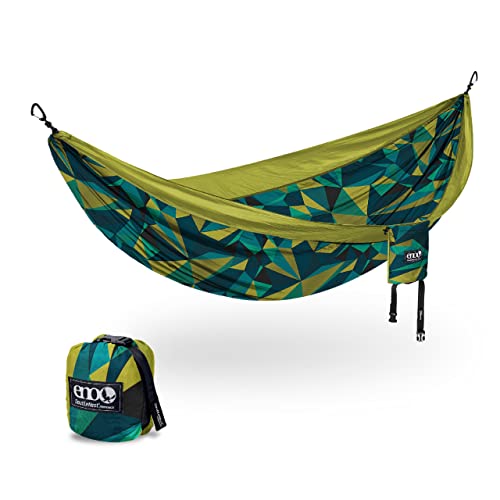 ENO, Eagles Nest Outfitters DoubleNest Print Leichte Camping-Hängematte, 1 bis 2 Personen, Boulder/Melone von ENO