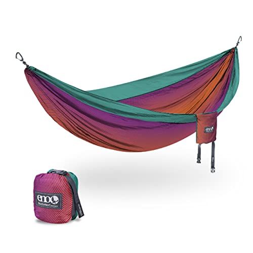 ENO, Eagles Nest Outfitters DoubleNest Print Leichte Camping-Hängematte, 1 bis 2 Personen, Fade/Seaglass von ENO