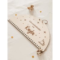 Adventskalender | Diy Geschenk Kinder Personalisiert Weihnachten Advent Aus Holz von EnolasCreationsDE