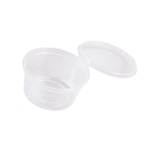 Enpack - Dressingbecher mit anhängendem Deckel 30 ml aus PP 1000 Stück - Probierbehälter für Dressings, Soßen oder Snacks - Portionsbecher - Dipdose - von Enpack