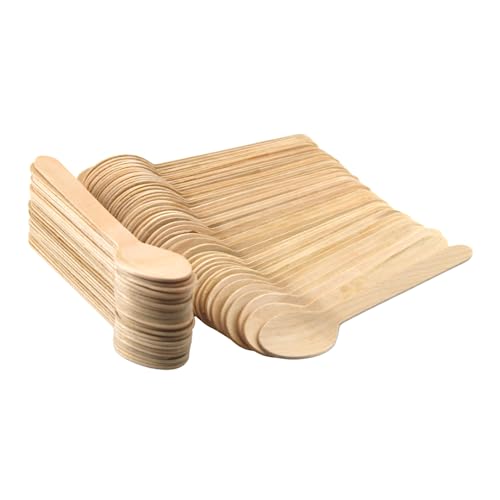 Enpack Holzlöffel 500 Stück - Einwegbesteck Löffel 160mm - 100% umweltfreundliches Holzbesteck Einweg - Nachhaltige Einweg Löffel - Suppenlöffel Eislöffel Esslöffel Einmalbesteck - wooden spoon von Enpack