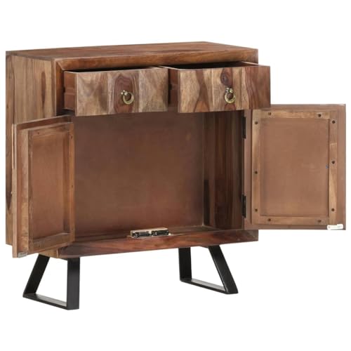 [Enshey Furniture] Massivholzschrank – Vielseitiger Beistellschrank |75 x 75 cm gro?es Aufbewahrungsm?bel aus Holz von Enshey