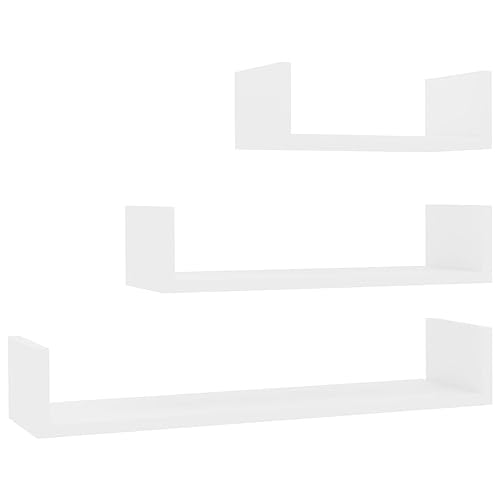 Enshey-Regalset – Schweberegale aus wei Holz für dekorative Regaleinheiten-Weiß von Enshey