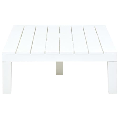 [Kunststoff-Außentisch] Enshey Gartentisch – klein für weißen Esstisch für – 78 x 78 cm große Kunststoff-Gartenmöbel-Weiß von Enshey