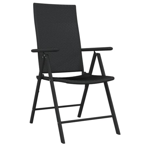 [Produkt: Enshey 7 Stk.]Schwarze Garten-Essgruppe, Gartenmöbel-Set, wetterfester Tisch und Stühle für den Essbereich im Hinterhof]-Schwarz(140 cm Tischlänge) von Enshey