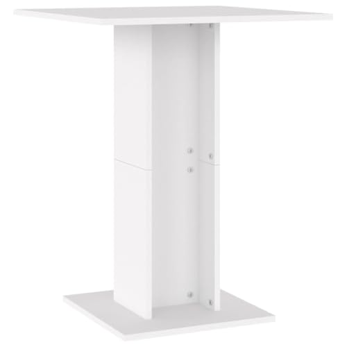 [Weißer Bistrotisch] Enshey 60 x 75 cm kleiner Outdoor-Bistrotisch aus Holz – stilvoll und-Weiß von Enshey