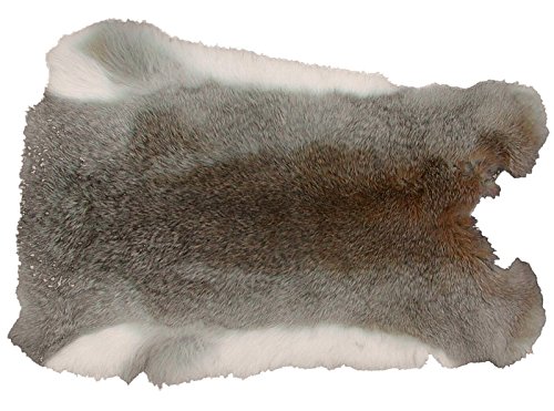 Ensuite Kaninchenfell Graubraun naturfarben, ca. 30x30 cm, Felle vom Kaninchen mit seidigem Haar von Ensuite