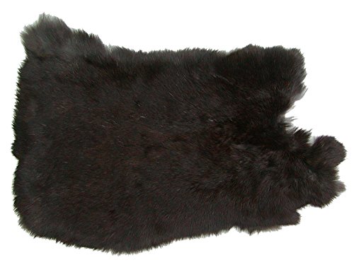 Ensuite Kaninchenfelle Dunkelbraun naturfarben, ca. 30x30 cm, Felle vom Kaninchen mit seidigem Haar von Ensuite