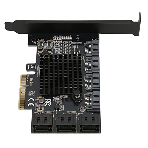 Adapterkarte, 6 Gbit/s Übertragungsrate PCIE 4X auf 10 Ports SATA3.0 Praktische schnelle PCIE-Erweiterungskarte Breite Anwendung für OS X für für von Entatial