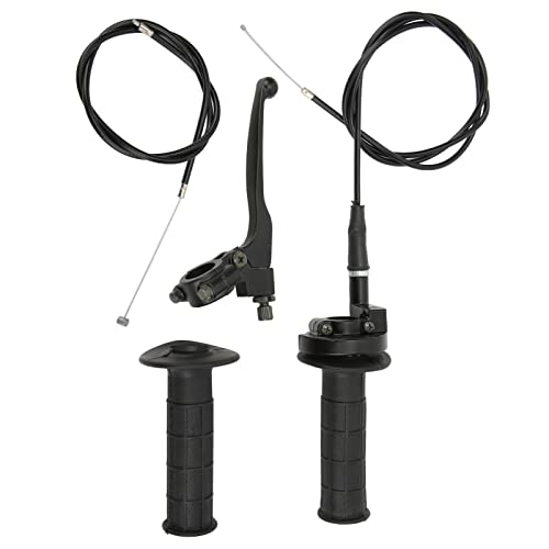 Entatial Gaspedalgriffe, Gaskupplungsgriff Kit Schwarz Matt Textur für 50cc 90cc 110cc 125c 4-Takt Dirt Bike von Entatial
