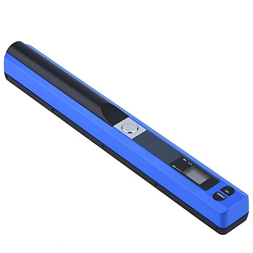 Entatial Stiftscanner, tragbare USB-Scanner, schnelle Arbeit 26 * 3 * 2,5 cm Eingebauter Akku für/MAC OS Schwarz/Blau(Blau) von Entatial