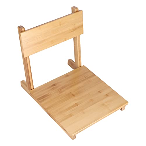 Entatial Tatami Chair, Japanese Legless Chair Glatt polierte Rückenlehne Eingebaute Schraube mit Sitzbretthalterung für Balkon für Schlafzimmer(Primärfarbe) von Entatial