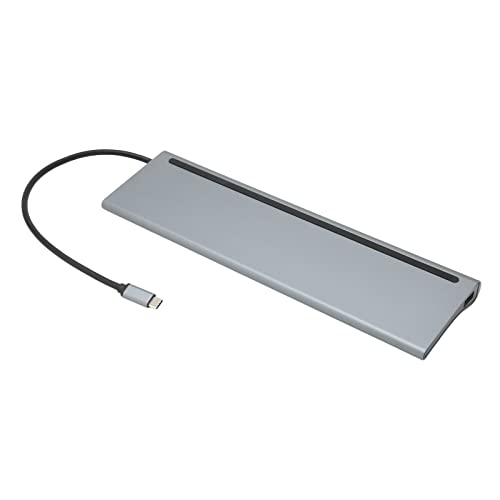 Entatial USB-C-zu-Ethernet-Hub, USB-C-Hub 12-in-1-Multiport-Dockingstation mit vollem Funktionsumfang für Computer für Laptop von Entatial