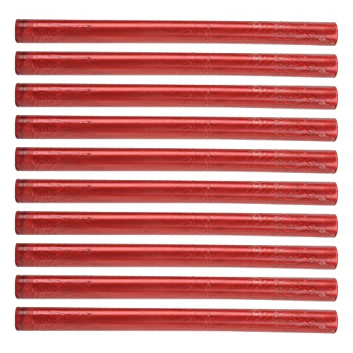 Entatial Wachsstempelset, 10 Stück Wachsstifte Siegelwachsstifte kleines rundes Stempelwerkzeug Mehrfarbig für Einladungen für Umschläge für Geschenkverpackungen(Flammenrot) von Entatial