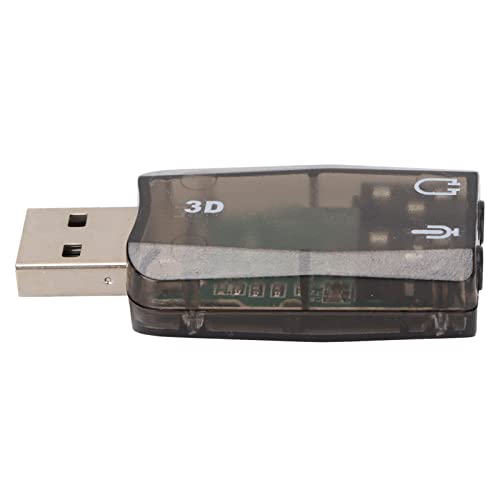 Externer Soundkonverter, Multi Format 3,5 mm Klinkenstecker USB Soundkarte Fast für für PC von Entatial