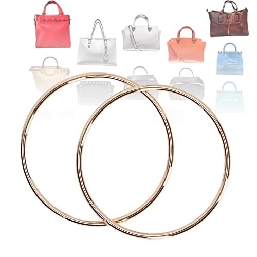 Taschengriffe, 2 Stück 10cm Runden Eisen Handtaschengriffe Taschen Henkel Taschenhenkel für Gepäck DIY-Taschen, Modifizierte (Hell Gold) von Entatial