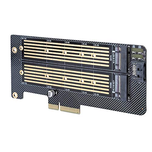 M.2 NVMe SSD NGFF zu PCIE X4, M.2 NVMe SSD NGFF zu PCIE X4 Kartenadapter Dual Interface Dual Protocol Bessere Kontinuität für PCI E-Spezifikation von Entatial