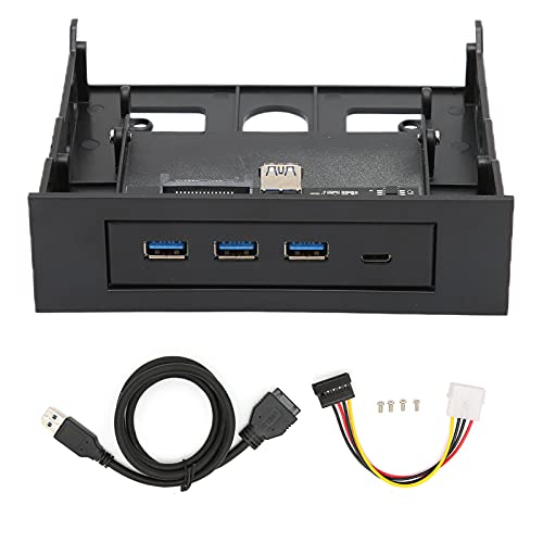 USB-Frontplattenadapter, kompatibles USB1.1 USB2.0 Computer-Audiozubehör mit Serial ATA-Stromkabel Schraube für Computergehäuse von Entatial