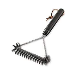 30 cm 3-seitige Grillbürste, Grillbürste Reiniger mit Aufhängeschlaufe, Edelstahl-gewebtes Grillzubehör von Entemah