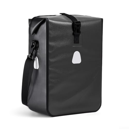 15L Fahrrad Gepäckträgertasche mit wasserdichtem Material und reflektierendem Design für Nachtsichtbarkeit (schwarz) von Entgoinggo