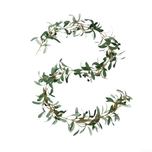 180 cm lange Olivenblatt-Girlande, ideal zum Drapieren auf Möbeln und für natürliche Dekorationen 180 cm lange Olivenblatt-Girlande, ideal zum Drapieren auf Möbeln und für natürliche Dekorationen von Entgoinggo