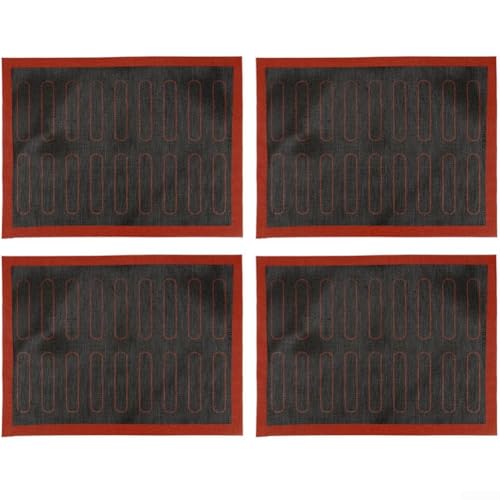 4 Stück Silikon-Backmatten mit Perforationen und Fiberglaskern, antihaftbeschichtet und stabile Backblechmatten für verschiedene Backzwecke 4 Stück Silikon-Backmatten mit Perforationen und Fiberglaskern, antihaftbeschichtet und stabile Backblechmatten für verschiedene Backzwecke von Entgoinggo