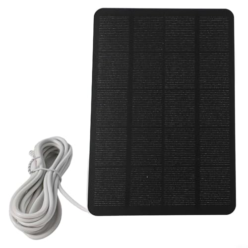 4 W Solarpanel-Kamera-Ladegerät, kompatibel mit Ring-Türklingel und Solar-Kameras, 3 Meter Kabel (weiß) von Entgoinggo