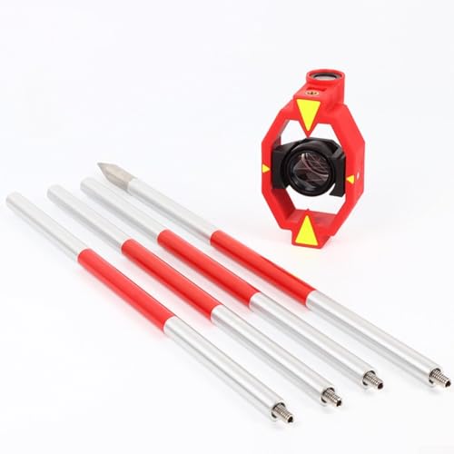 4-poliges Messspiegel-Set aus Aluminiumlegierung für Totalstation, perfekt für Vermessungsprojekte (-30 mm) von Entgoinggo