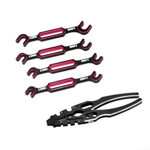 4-teiliges verstellbares Schraubenschlüssel-Set für Drift-Autos, für optimale Leistung durch Präzision (rot) von Entgoinggo