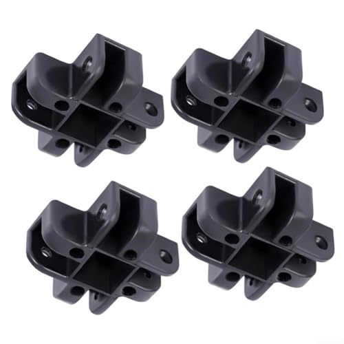 4 x Verbindungsstücke, Mittelhalterung, Verbinder, Pavillon-Überdachung, 4-Wege-Anschluss, Außenmaße 34 x 34 mm, für Baldachin, kompatibel mit 34 x 34 mm Rohren (vier Gabeln) von Entgoinggo