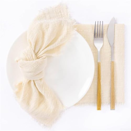 6 x Baumwoll-Servietten für den täglichen Gebrauch und festliche Anlässe, 42 x 42 cm, Beige 6 x Baumwoll-Servietten für den täglichen Gebrauch und festliche Anlässe, 42 x 42 cm, Beige von Entgoinggo