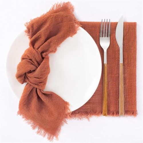 6 x Baumwoll-Servietten für den täglichen Gebrauch und festliche Anlässe, 42 x 42 cm, Orange 6 x Baumwoll-Servietten für den täglichen Gebrauch und festliche Anlässe, 42 x 42 cm, Orange von Entgoinggo