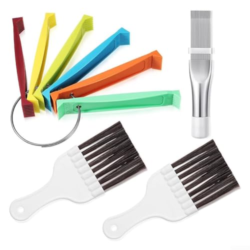 AC Heizkörper-Wartungswerkzeug-Set, 4 Stück Flossenkämme und Bürsten für effektive Reinigung und Staubentfernung AC Heizkörper-Wartungswerkzeug-Set, 4 Stück Flossenkämme und Bürsten für effektive Reinigung und Staubentfernung von Entgoinggo