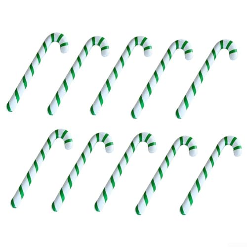 Aufblasbare PVC-Weihnachtsstöcke 10 Stück für festliche Dekoration, beständig gegen Innen- und Außenbedingungen, um Urlaubsatmosphäre zu erhalten (grün) von Entgoinggo