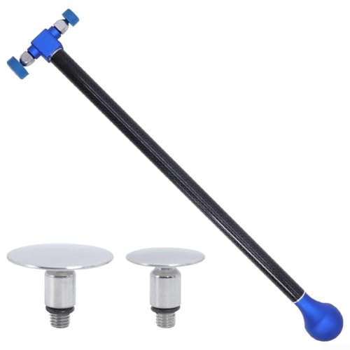 Auto Dent Repair Hammer Tool mit Edelstahl und Rindsleder Kissen Pads und 2 Ersatzköpfen für effektive Dellen Reparatur (blau (blau (lang)) von Entgoinggo