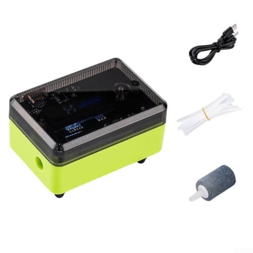 Berührungsempfindliche tragbare Sauerstoffpumpe, 1 5 W, mit wasserdichter Abdeckung und kontinuierlicher Akkulaufzeit von 12 Stunden (grün) von Entgoinggo