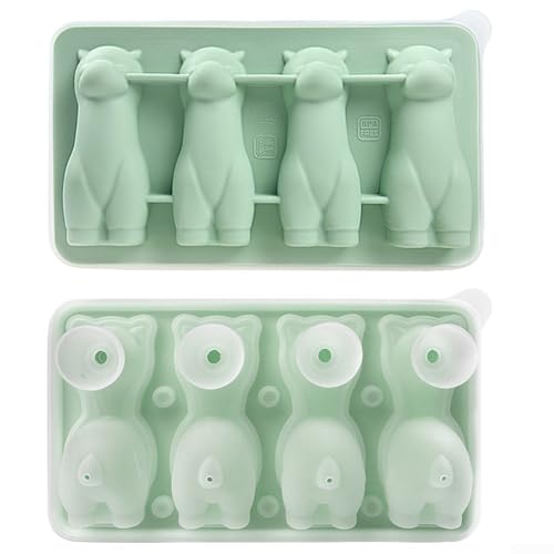 Bringen Sie Spaß auf Ihre Partys mit dieser Alpaka-Eiswürfelform mit Deckel und Trichter für einfache Verwendung (grün) von Entgoinggo