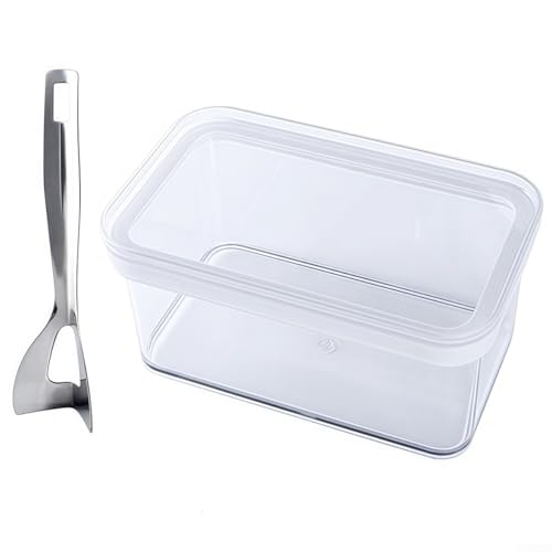 Butter-Aufbewahrungsbox mit Verschlussdeckel, Spatel zum einfachen Servieren, hält Butter frisch und gebrauchsfertig von Entgoinggo