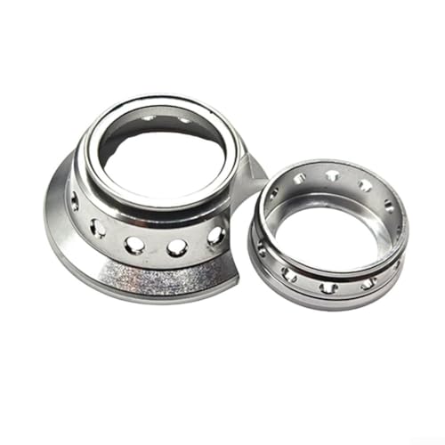 CNC-Aluminium-Dekorring für DAIWA Baitcast-Rollen, kompatibel mit Alpha und Steez-Serie (hellgrau) von Entgoinggo