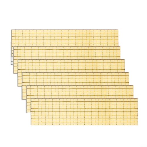 Dekorative 6 selbstklebende Wandaufkleber, wasserdichte Fliesenaufkleber für Badezimmer und Küche mit glatten Oberflächen (Gold) von Entgoinggo