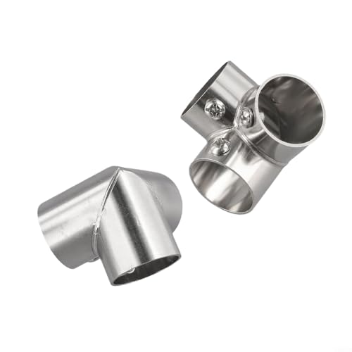 Edelstahl-Anschluss, kompatibel mit 26 mm Rohren für Regale, Gewächshäuser und mehr (rechtwinklig, 3-Wege) von Entgoinggo