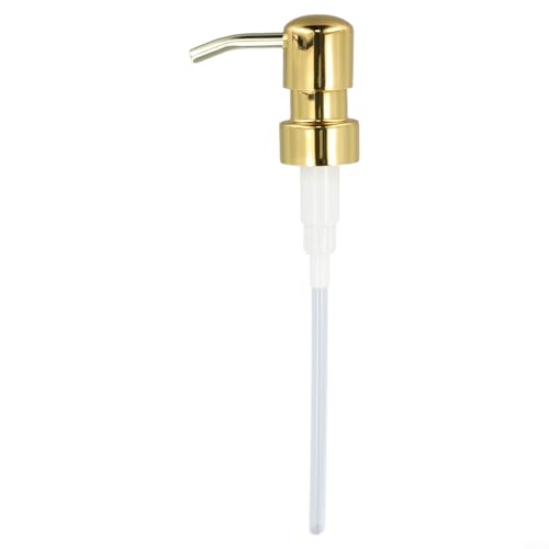 Edelstahl-Pumpkopf für Lotionsflaschen, passend für 28/400 Gewinde, auslaufsicher und einfacher Dosiermechanismus (helles Gold) von Entgoinggo