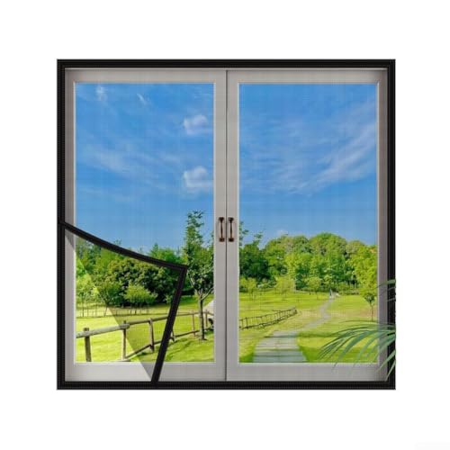 Einfaches Anti-Moskito-Netz für Haus, einfache Installation und anpassbar an jedes Fenster (120 x 150 cm) von Entgoinggo