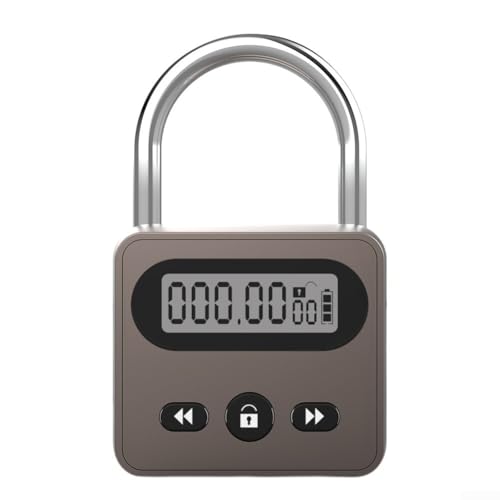 Elektronisches Timerschloss mit LCD-Display, 999-Stunden-Countdown mit benutzerfreundlichem Design (braun) von Entgoinggo