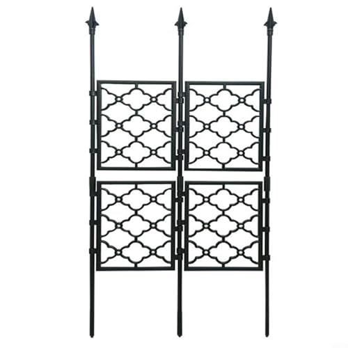 Entgoinggo 1 Set Gartenspalier Modell Kletterpflanzen Indoor Gärten Outdoor Rankhilfe Rostfreie Konstruktion Schwarz Zum Klettern Obst Einfache Montage (130 x 83 cm) von Entgoinggo