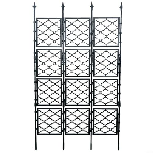 Entgoinggo 1 Set Gartenspalier Modell Kletterpflanzen Indoor Gärten Outdoor Rankhilfe Rostfreie Konstruktion Schwarz Zum Klettern Obst Einfache Montage (190 x 83 cm) von Entgoinggo