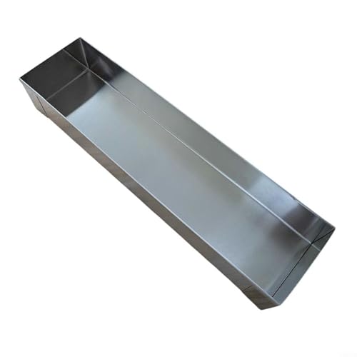 Entgoinggo 40 × 10 cm Edelstahl-Tiramisu-Tabletts für Form mit abnehmbarem Deckel (03) von Entgoinggo