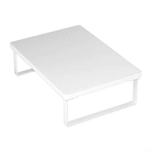 Entgoinggo Abdeckung für Küchenherd, Mikrowelle, Induktionsherd, Standhalterung, 30 x 40 cm, stilvolles Metall- und Holz-Design (weiß) von Entgoinggo