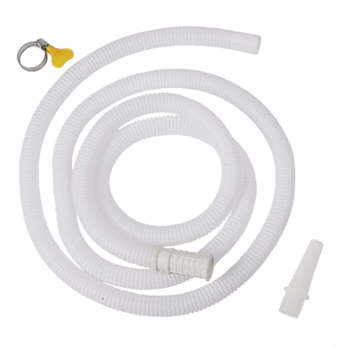 Entgoinggo Abflussschlauch für Klimaanlage, flexibles TPE-Abflussrohr für AC-Luftentfeuchter, Waschmaschine, Wasserauslass, 1 m-10 m, Weiß (2 m) von Entgoinggo